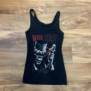 Volbeat Tank Top Womens XS Black Graphic Racerback